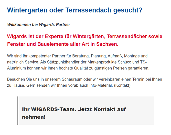 Wintergarten & Terrassenüberdachung für 01454 Radeberg, Pulsnitz, Bretnig-Hauswalde, Dürrröhrsdorf-Dittersbach, Wachau, Arnsdorf, Lichtenberg und Großröhrsdorf, Großnaundorf, Ottendorf-Okrilla